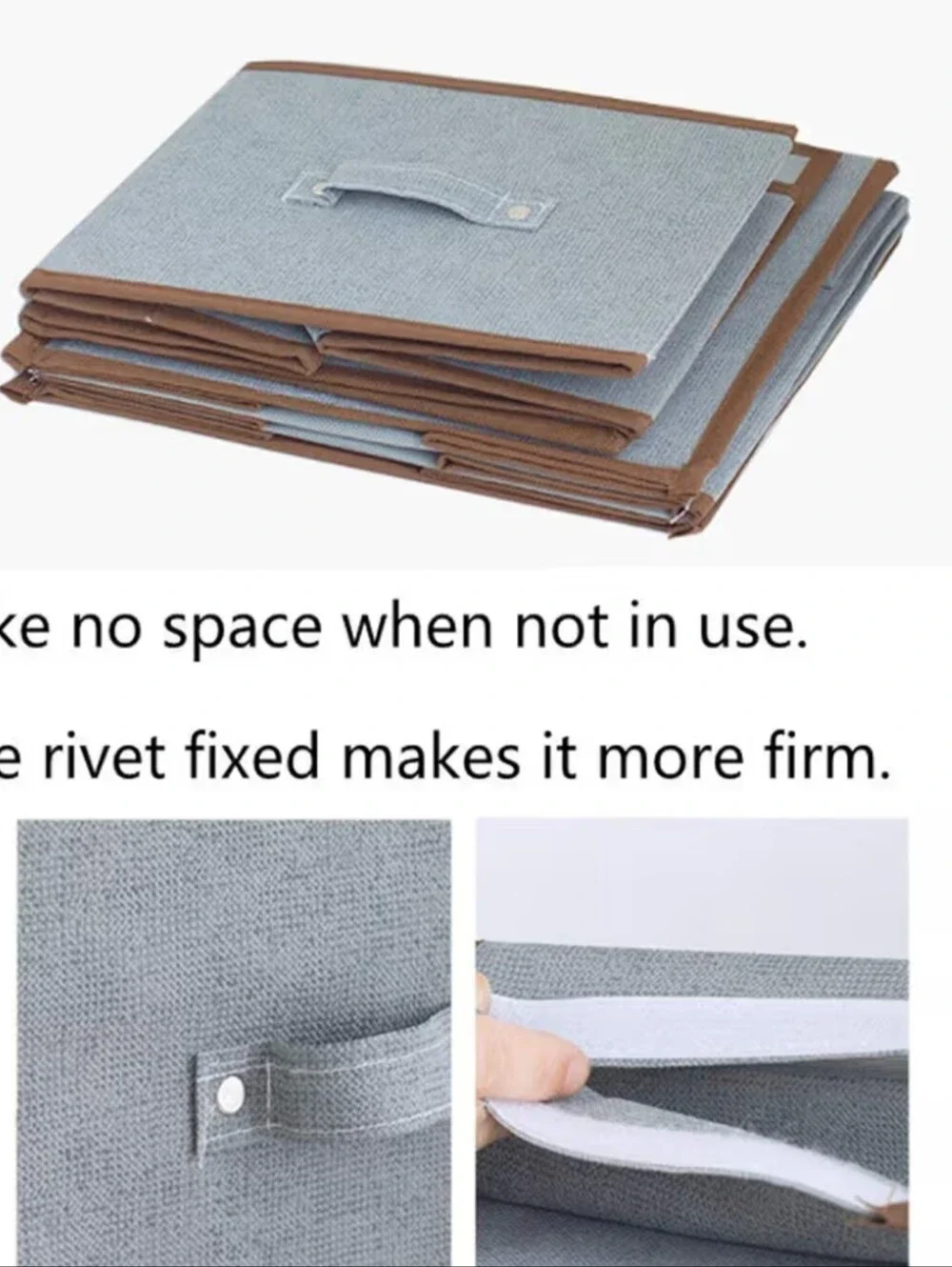 3-Tier Gray Fabric Drawer Storage Organizer - Home Storage Drawers